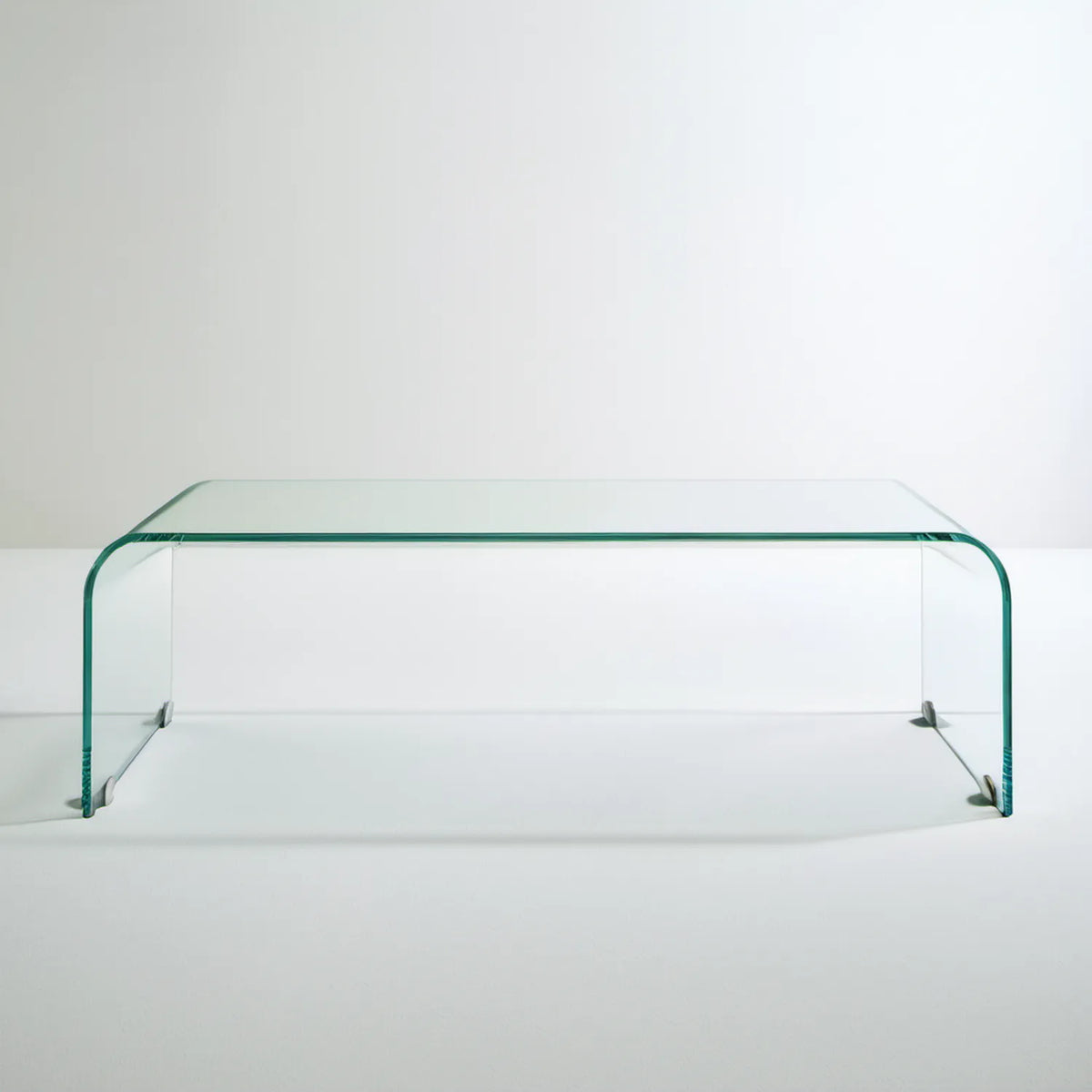 Prostokątny stolik kawowy z przezroczystego szkła hartowanego 120 x 60 x 40 cm, grubość 12 mm